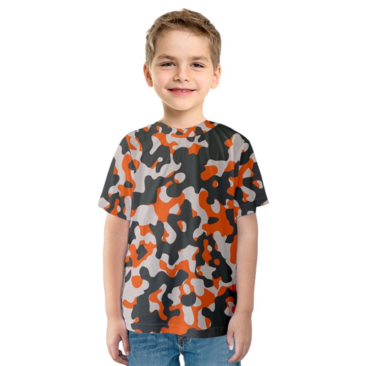 Camouflage Texture Patterns Kids  Sport Mesh Tee