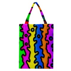 Digitally Created Abstract Squiggle Stripes Classic Tote Bag