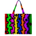 Digitally Created Abstract Squiggle Stripes Zipper Mini Tote Bag View1