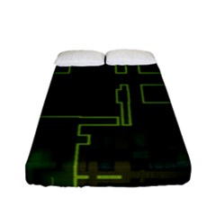 A Completely Seamless Background Design Circuit Board Fitted Sheet (full/ Double Size) by Simbadda