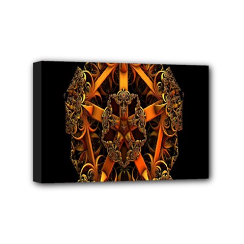 3d Fractal Jewel Gold Images Mini Canvas 6  X 4  by Simbadda