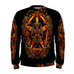 3d Fractal Jewel Gold Images Men s Sweatshirt by Simbadda