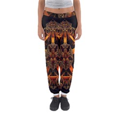 3d Fractal Jewel Gold Images Women s Jogger Sweatpants by Simbadda