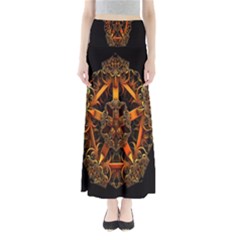 3d Fractal Jewel Gold Images Maxi Skirts