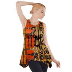 Graffiti Bottle Art Side Drop Tank Tunic