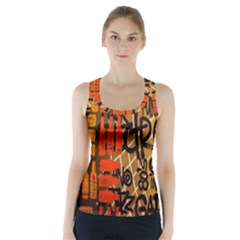 Graffiti Bottle Art Racer Back Sports Top by Simbadda