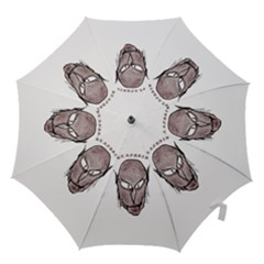 Scary Vampire Drawing Hook Handle Umbrellas (medium) by dflcprints