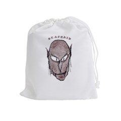 Scary Vampire Drawing Drawstring Pouches (extra Large) by dflcprints