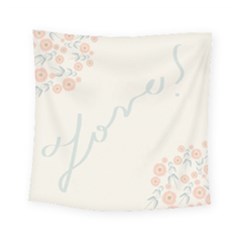 Love Card Flowers Square Tapestry (small) by Simbadda