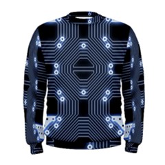 A Completely Seamless Tile Able Techy Circuit Background Men s Sweatshirt by Simbadda