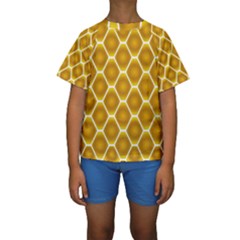 Snake Abstract Background Pattern Kids  Short Sleeve Swimwear