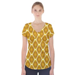 Snake Abstract Background Pattern Short Sleeve Front Detail Top