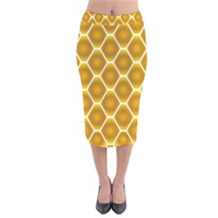 Snake Abstract Background Pattern Velvet Midi Pencil Skirt