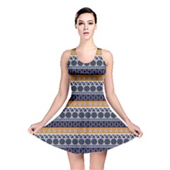 Seamless Abstract Elegant Background Pattern Reversible Skater Dress by Simbadda