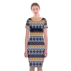 Seamless Abstract Elegant Background Pattern Classic Short Sleeve Midi Dress by Simbadda