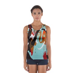 Colorful Graffiti In Amsterdam Women s Sport Tank Top 