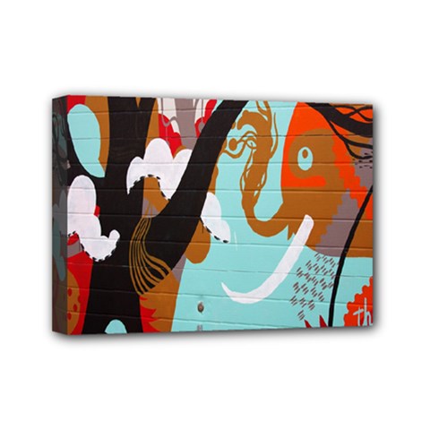 Colorful Graffiti In Amsterdam Mini Canvas 7  X 5  by Simbadda