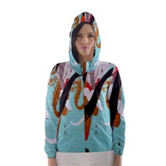 Colorful Graffiti In Amsterdam Hooded Wind Breaker (women)