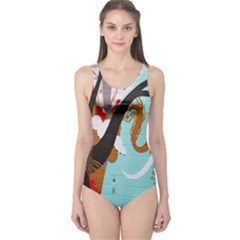 Colorful Graffiti In Amsterdam One Piece Swimsuit by Simbadda