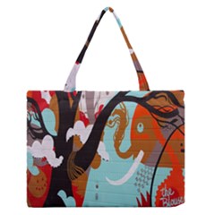 Colorful Graffiti In Amsterdam Medium Zipper Tote Bag by Simbadda