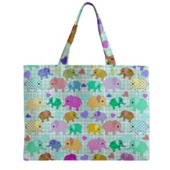 Cute Elephants  Zipper Mini Tote Bag by Valentinaart