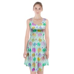 Cute Elephants  Racerback Midi Dress