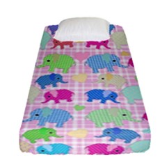 Cute Elephants  Fitted Sheet (single Size)