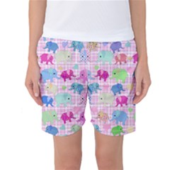 Cute Elephants  Women s Basketball Shorts