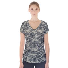 Us Army Digital Camouflage Pattern Short Sleeve Front Detail Top