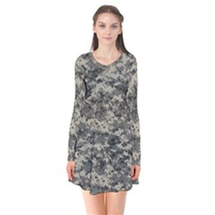 Us Army Digital Camouflage Pattern Flare Dress by Simbadda