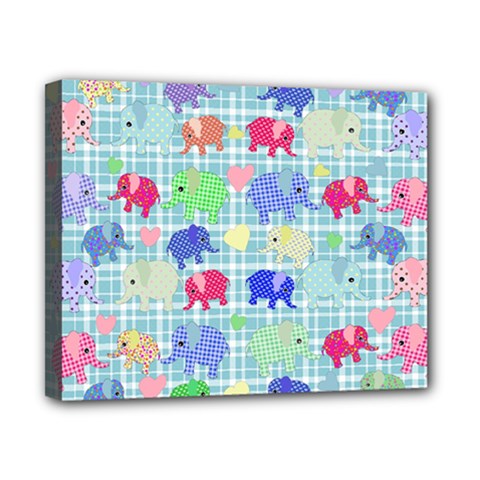 Cute Elephants  Canvas 10  X 8 