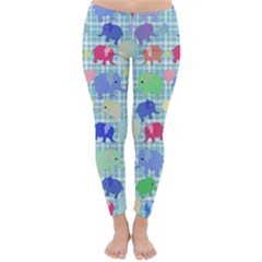 Cute Elephants  Classic Winter Leggings by Valentinaart