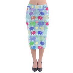 Cute Elephants  Midi Pencil Skirt