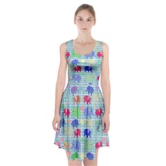 Cute Elephants  Racerback Midi Dress