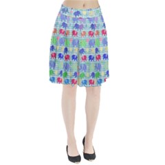 Cute Elephants  Pleated Skirt