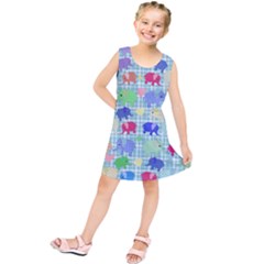 Cute Elephants  Kids  Tunic Dress