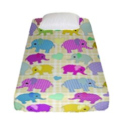 Cute Elephants  Fitted Sheet (single Size)