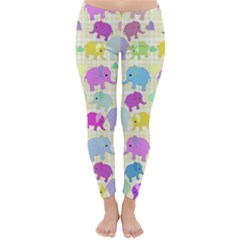 Cute Elephants  Classic Winter Leggings by Valentinaart