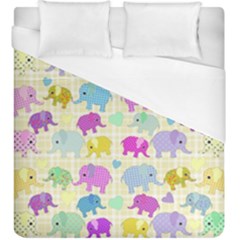 Cute Elephants  Duvet Cover (king Size)