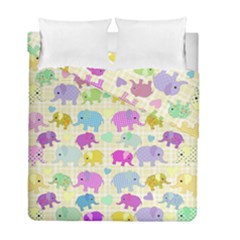 Cute Elephants  Duvet Cover Double Side (full/ Double Size)