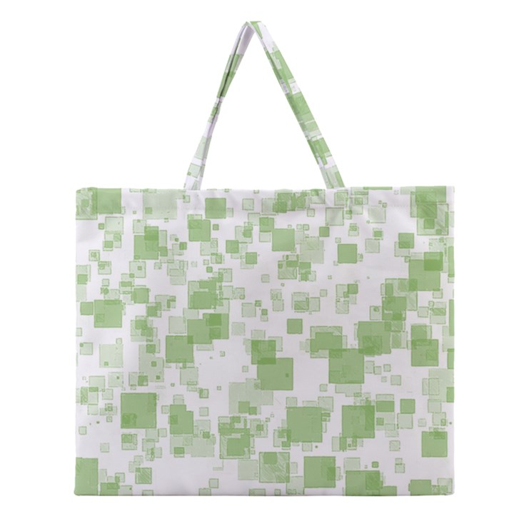 Pattern Zipper Large Tote Bag