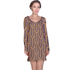 Chains Abstract Seamless Long Sleeve Nightdress by Simbadda