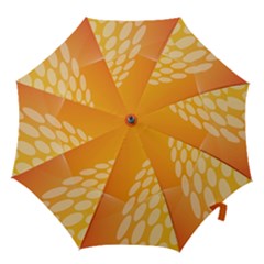 Abstract Orange Background Hook Handle Umbrellas (small) by Simbadda