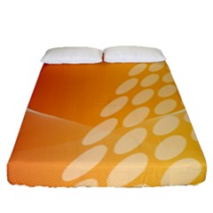 Abstract Orange Background Fitted Sheet (queen Size)