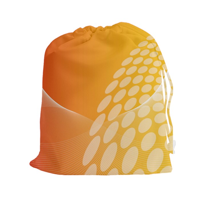 Abstract Orange Background Drawstring Pouches (XXL)