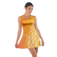 Abstract Orange Background Cotton Racerback Dress by Simbadda