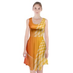 Abstract Orange Background Racerback Midi Dress by Simbadda