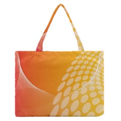 Abstract Orange Background Medium Zipper Tote Bag by Simbadda