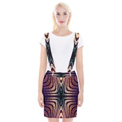 Vibrant Pattern Colorful Seamless Pattern Suspender Skirt