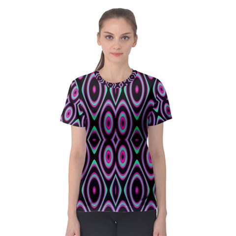 Colorful Seamless Pattern Vibrant Pattern Women s Sport Mesh Tee by Simbadda